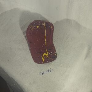 Unisex Adj Burgundy Cap With Unique Street Wear Art By Timothy Designs